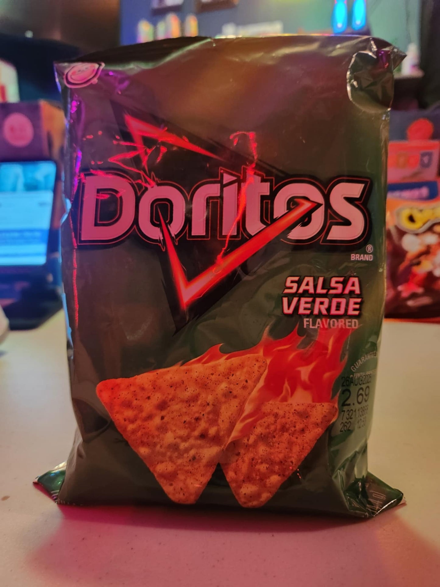 Doritos Salsa Verde flavored chips